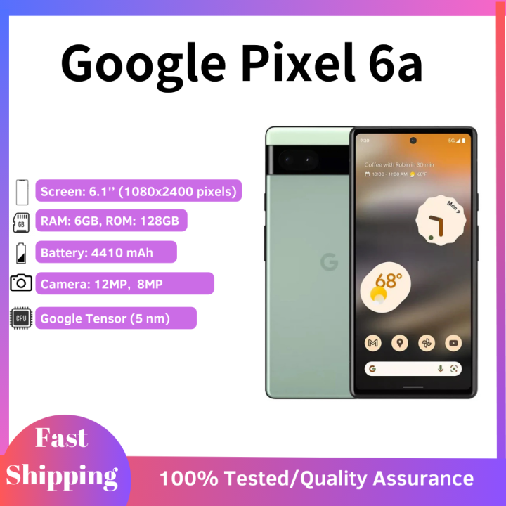 Google Pixel 6a 128GB ROM 5G Original Unlocked Cellphone 6.1" google
