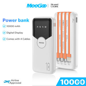 MeeGoo Power Bank 10000/20000mAh PD 22.5W Fast Charging Built In Cable with Auto-sleep For Xiaomi Huawei Portable Powerbank充电宝
