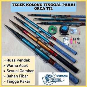 SET TEGEK KOLONG ORCA TJL 180 - 210 - 240 - 270 - 300 - 360 - 450 - 540  SUDAH RING DAN REEL SEAT - SENAR - TOKOS TINGGAL PAKAI