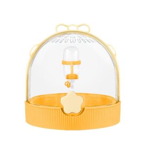 OUTOPEN Large Space Portable Hamster Cage Transparent Breathable Mesh Parrot Carry Box Easy To Carry with Handle Small Animal Carrier Outdoor Travel