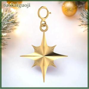 tuokaiguoji Cá Nhân Đồ Lót Bát Giác Sao Mặt Dây Chuyền Thép Không Gỉ Vàng Quyến Rũ Cho Tự Làm Dây Chuyền Vòng Đeo Tay Phụ Kiện