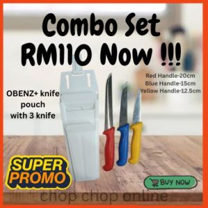 OBENZ+ Combo set promo​ with 3 Diekensen knife OBENZ+ Beg Pisau Multi Slot | Knife Pouch Chef Profesional Portable Kalis Air Tahan Lasak Untuk Chef Penyembelih & Pekerja Dapur​