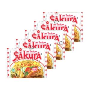 5PCS Sakura Mie Instan Rasa Mi Goreng Original