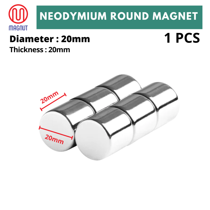 1pcs 20mm x 20mm Neodymium strong round magnet / SUPER STRONG MAGNET /  JUMBO MAGNET