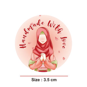 60 Pcs Handmade With Love Hijab TY024 Thank You Sticker