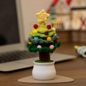 [SG Ready Stock]Christmas Tree Crochet Kit Christmas Decor Handcraft Craft Decorations Complete Christmas Gift 圣诞礼物