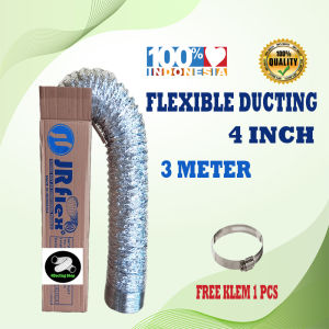 Flexible Ducting  4 inch Panjang 3 meter Free Klem 1 Pcs