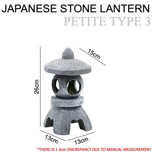 Outdoor Zen Garden Lantern Japanese Pagoda Lamp | Stone Style Garden Decoration Light for Patio Home Yard | Zen Pagoda Lantern for Pathway Lighting Decoration Outdoor Japanese Style Garden Ornament