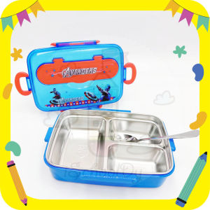iSchoolDy Kids 304 Stainless Steel Lunch Box Kuromi Melody Cinnamoroll Spiderman Cartoon Bekas Makan