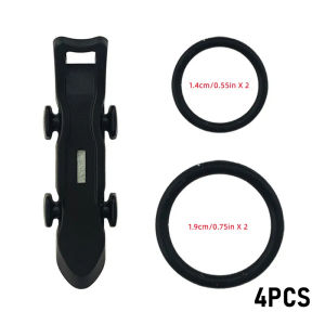 4Pcs Portable Magnetic Fishing Hook Holder Prevent Scratching Rubber Rings Fishing Hook Holder