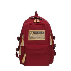 YOCKY Fashion Students Backpack Vintage Oxford School Bag High Quality Multi Pocket Shoulder Bag Textbook