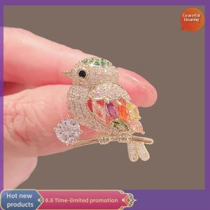 Graceful เข็มกลัดนกแฟชั่นใหม่สำหรับผู้หญิงเข็มกลัดคริสตัลไรน์สโตนสำหรับเด็กผู้หญิงหมุดสัญลักษณ์รูปสัตว์แวววาวเครื่องประดับสำหรับสุภาพสตรี