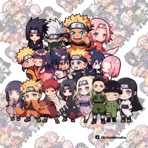 Naruto Sticker Set (GLOSSY/MATTE Stickers) Fixed 2" or 3" Height x Width will vary per Design