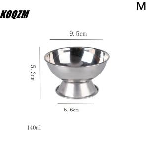 KOQZM Ice Cream Cups Salad Bowl Stainless Steel Bowl Dessert Fruit Plate Snack Dish Party Supplies