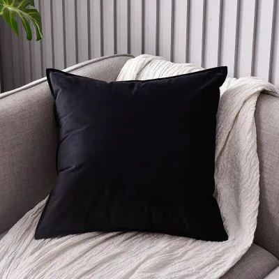 40x40cm Velvet Cushion Cover Simple Ins Style Car Sofa Pillowcase Solid Color Super Soft Throw Pillow Case
