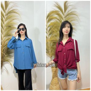 KIRA TOP CRICLE AIRFLOW - KEMEJA OVERSIZE WANITA TERBARU CRINCKLE KOREA