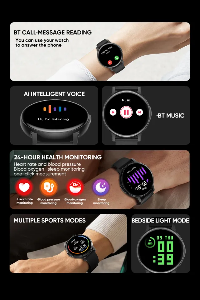 Blood Pressure Heart Rate Monitor Galaxy S10 S10 Smart Watch Heart