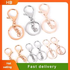 HB 10PCS DIY Key Rings Key Chain Jewelry Findings Lobster Clasp Keyring Making