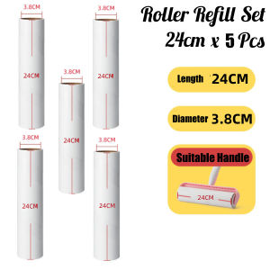 SG Sticky Lint Roller Mop  | Strong Sticky Roller & Refill 24cm for Clothes & Dust