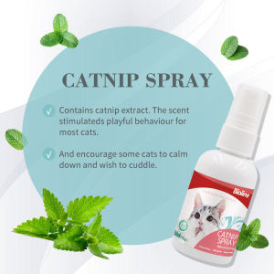 Bioline Natural Catnip Spray Cat 50ML Anti Stress Healthy Organic Catnip Spray Mint Mainan Kucing Pet Supplies 猫薄荷 貓咪用品