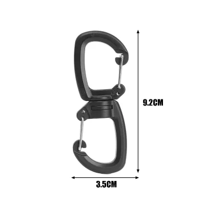 2/4Pcs Backpacks Carabiner with 360 Degree Swivels Portable S Chain Hook Camping Double Hook Backpacks Buckles Camping Accessories