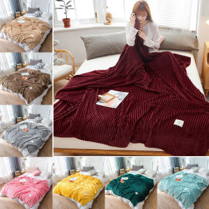 150 * 180cm Soft Ribbed Throw Blanket - Warm Cozy Blanket for Bed Sofa & Home Decor (Assorted Colors)