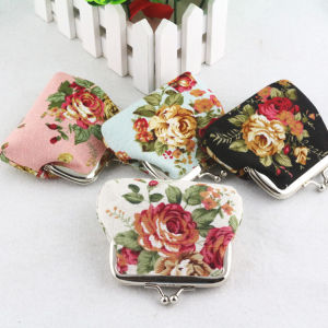 1PC Lady Small Wallet Hasp Mini Vintage Flower Small Wallet Credit Card Holder Clutch Bag Coin Purse