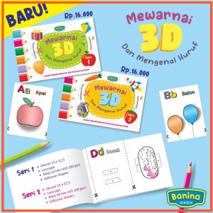 Buku Mewarnai 3D Dan Mengenal Huruf Abjad Banina Media