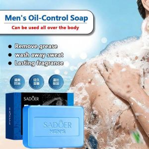 Mens shower soap facial soap 100g mens body wash oil control and acne treatment long-lasting fragrance gentle on skin.