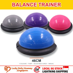 46cm Half Balance Trainer with Resistance Bands & Pump | Pilates Yoga Core Fitness