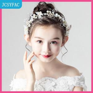 JCSYFAC Cô Dâu ngọc trai tóc headdress Hoa Vòng hoa cô dâu Vòng hoa đầu Hoop headbands tóc đồ trang sức