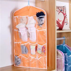 BB025 Colorful 16 Pockets Hanging Storage Pouch Socks Underwear Storage Bag