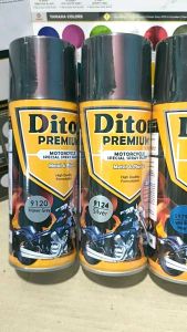Pilok Cat Diton Premium Paket Komplit 4 Kaleng 400cc Light Blue Pearl 9793 S9793 Biru Metalik  Primer Grey Epoxy 9120 Silver 9124 Clear Glossy 9128 Pilox Cat Semprot Paketan Lengkap