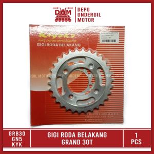Gear Belakang GRAND 30T (KIYOKO) - Gigi Tarik Ger Gir Roda Belakang Rear Sprocket HONDA ASTREA STAR