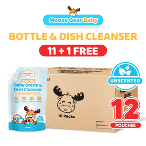 Moose Gear Baby 1BOX Bottle Cleanser 500ml (11+1FREE) 12PACKS (Unscented)