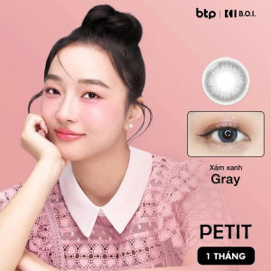 [2 CHIẾC] Lens có màu 1 tháng B.O.I. Petit Gray - màu xám xanh tự nhiên trong trẻo | PEGAVISION