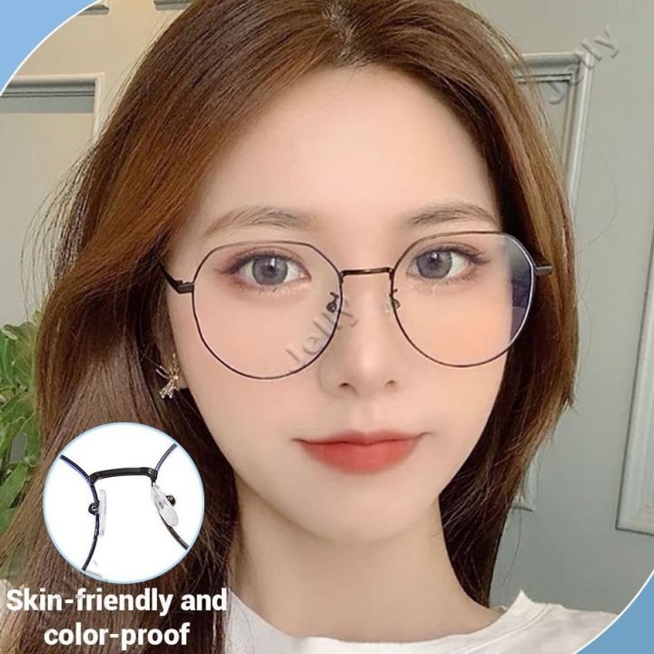 Korean Anti Radiation Eyeglasses Classical Metal Round Retro