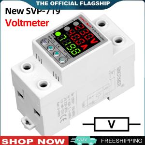 [CHAMAIR MALL] 220V 40/63A Adjust Voltage Relay Current Protection Limit Relay Protector Wattmeter KWh Power Consumption