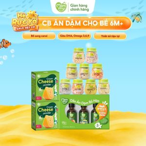 Combo ăn dặm cho bé chóng lớn Mămmy bao gồm set 9 hạt mix 2 hộp phô mai và set 3 dầu 30ml dành cho bé 6 tháng tuổi