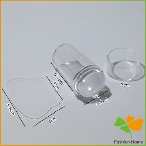 FASHION DIY แสตมป์ซิลิโคนใส พร้อมที่ปาดสี แบบพกพา สําหรับตกแต่งเล็บ Nail products FASHION