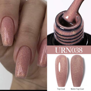 UR đường 7.5ml long lanh màu nude sơn móng tay dạng gel vecni bán vĩnh viễn móng tay có thể hòa tan nghệ thuật sơn lót phủ gel LED UV móng tay