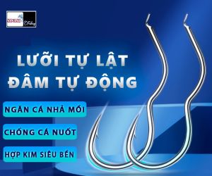 Lưỡi Câu Cá Tự Lật Lưỡi Móc Lật Tự Động Có Ngạnh Ngăn Chặn Cá Chạy Chống Cá Nuốt Lưỡi Hiệu Quả ( Vỉ 12 Lưỡi ) LC10 - Sanami Fishing