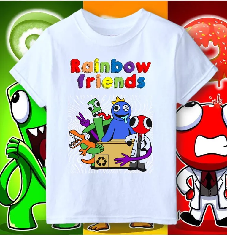 RAINBOW FRIENDS ROBLOX KIDS Shirt anime CHARACTER TSHIRT 0-12 years old  Printed T-shirt Mm