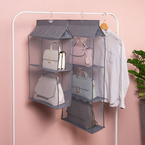 Bag Organizer Hanging Bag Hanger Organizer Storage Handbag Organizer Handbag Storage Bag Holder Closet Dust-Proof Detachable 3/4 Layer
