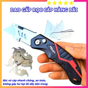 Dao rọc cáp điện gấp gọn chất liệu thép không gỉ siêu bền hàng bãi cao cấp cho thợ