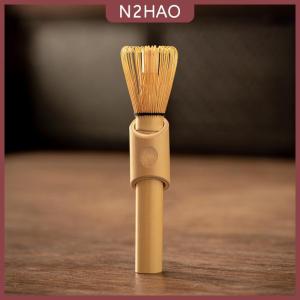 N2HAO Matcha Whisk với xử lý dài Matcha bột bàn chải công cụ Matcha Lễ Phụ kiện phong cách Nhật Bản handcurled tre trà Whisk