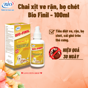 Chai xịt trị ve rận bọ chét Bio - Finil 100ml cho chó mèo - Love Pets Shop