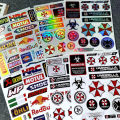 A4 Size Motorcycle Side Strip Bike Helmet Sticker Umbrella Corporation Resident Evil HRC OHLINS Decal Motorcycle Accessories. 