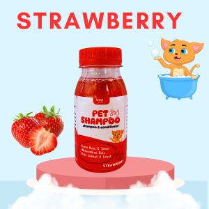 Shampo Kondisioner Kucing & Anjing 2in1 Aerizoo Anti Kutu dan Jamur 4 Varian : Strawberry Bubblegum Blueberry Lemon