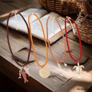 [COD] Modingdue 4Pcs set Ocean Elements Sea Turtle Fish-shaped Pendant Necklaces For Women Fashion Holiday Party Jewelry Gifts